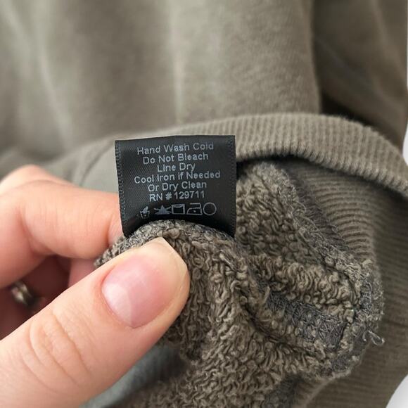 Jenni Kayne Saturday Sweatshirt French Terry Sage Green Small Women’s - Picture 7 of 9